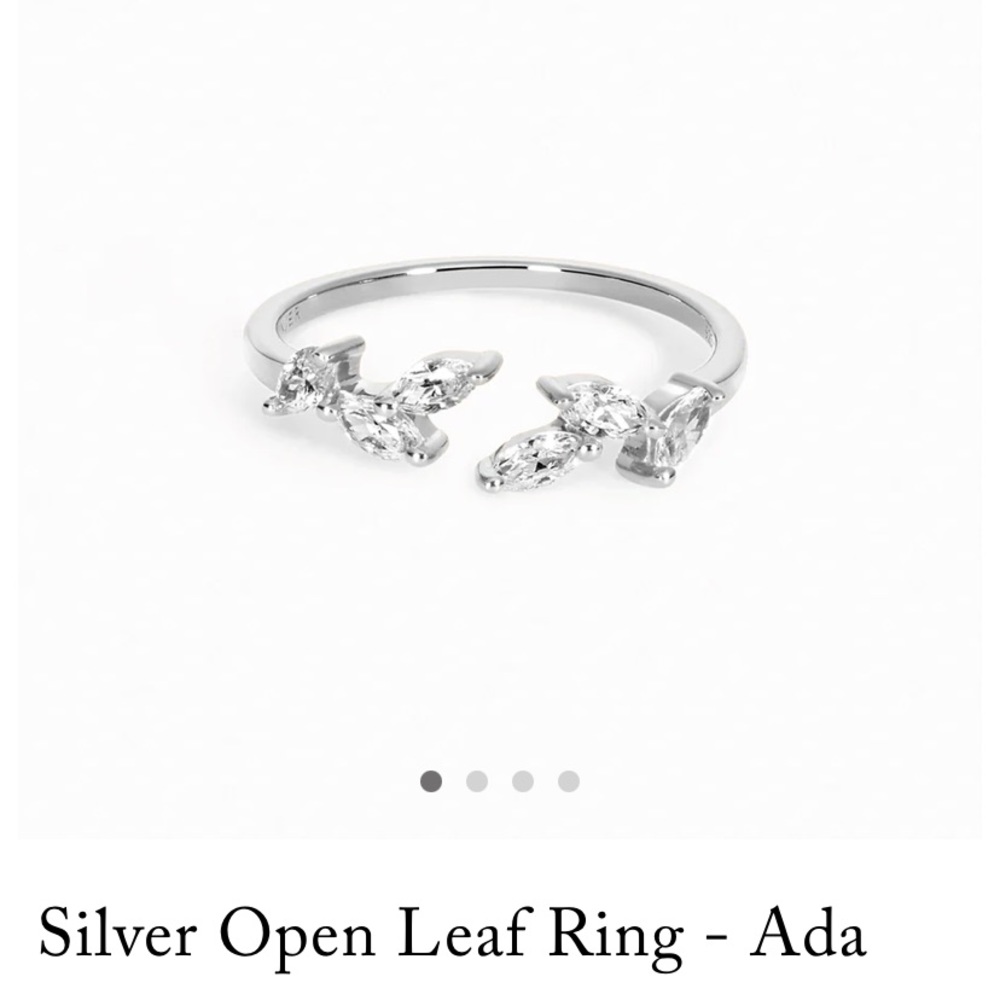 Linjer sterling silver ring CZ NWT